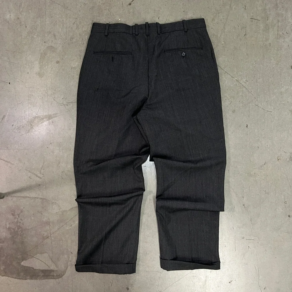 VTG Royal Classic Dress Pants Men's 36 USA Pleated Trousers Dress Pants Charcoal